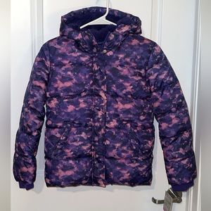 Fall Creek girls 7/8 pink/purple water &,wind resistant, insulated puffer coat